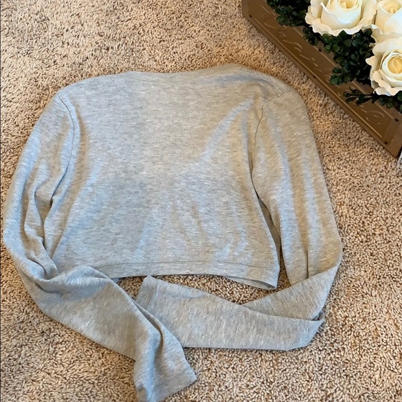 Zara TRF cropped cardigan gray size medium - Picture 4 of 6